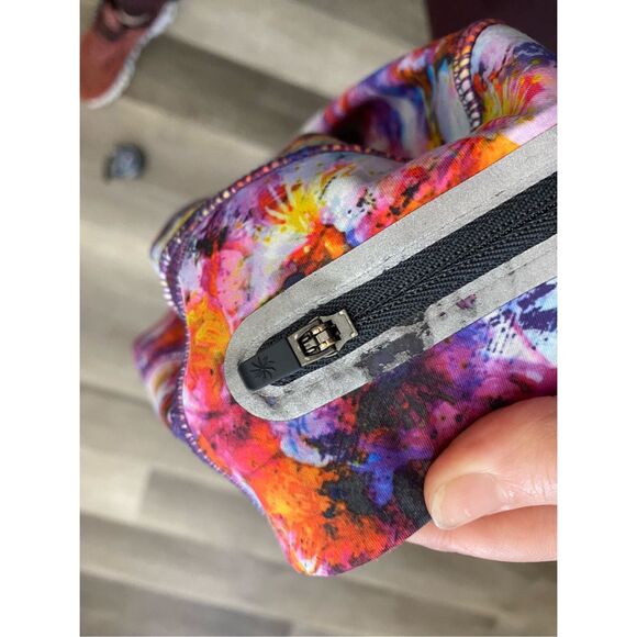 Athleta HYPERSONIC SONAR TIGHT in Ember Orange Multi Leggings, Sz Small, MP $84 - Picture 9 of 10